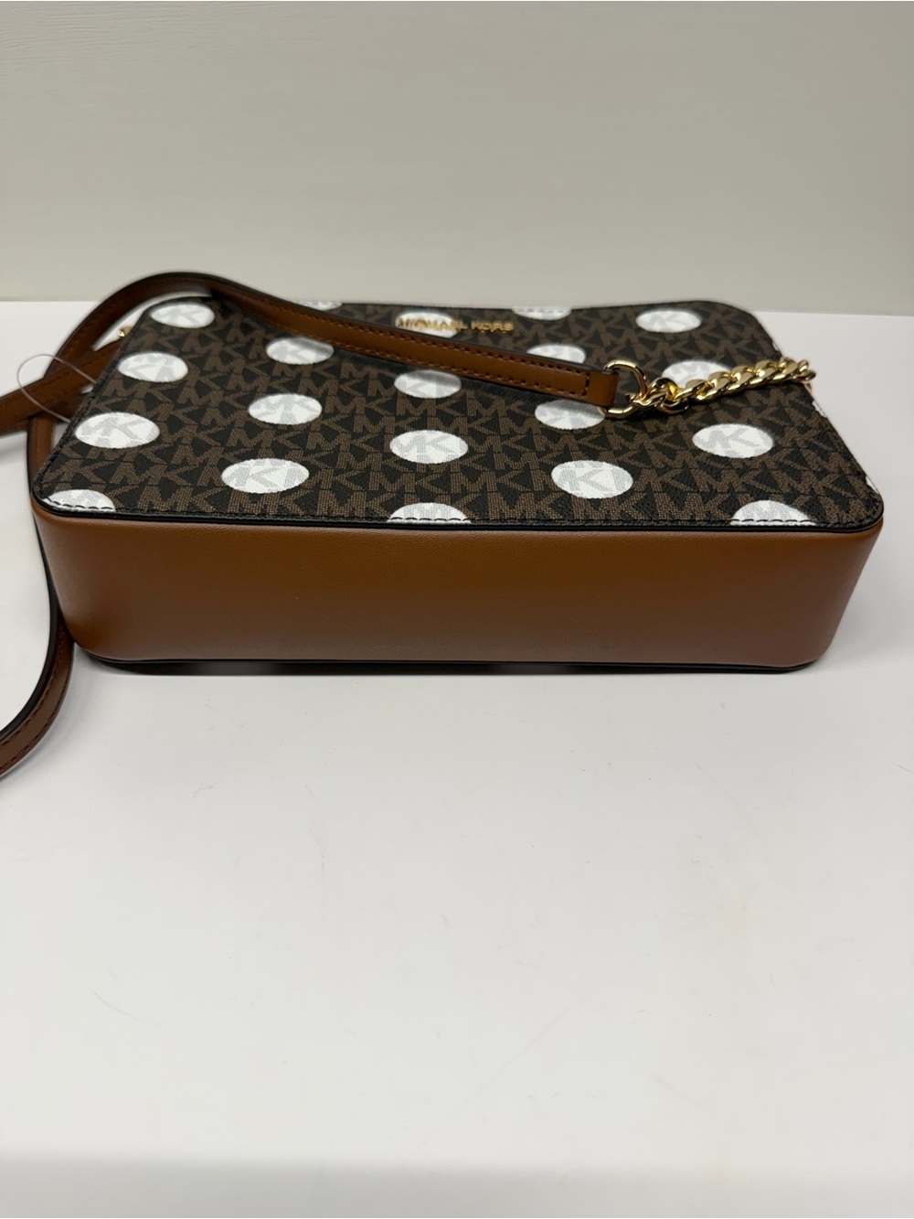 Michael Kors Brown Polka Dot East West Crossbody Bag NWT - Picture 9 of 10